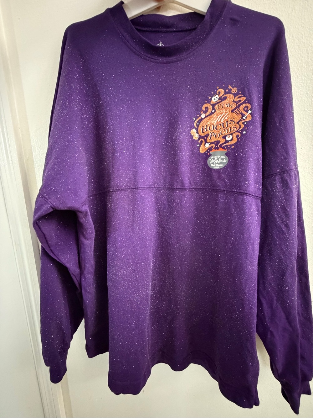 🎃Disney Parks Hocus Pocus Villains Purple Glitter Spirit Jersey XS